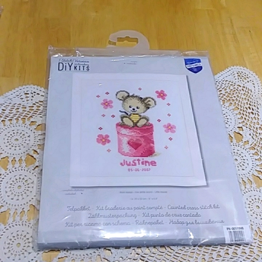 DIY Embroidery Kit, Vervaco, Little Mouse